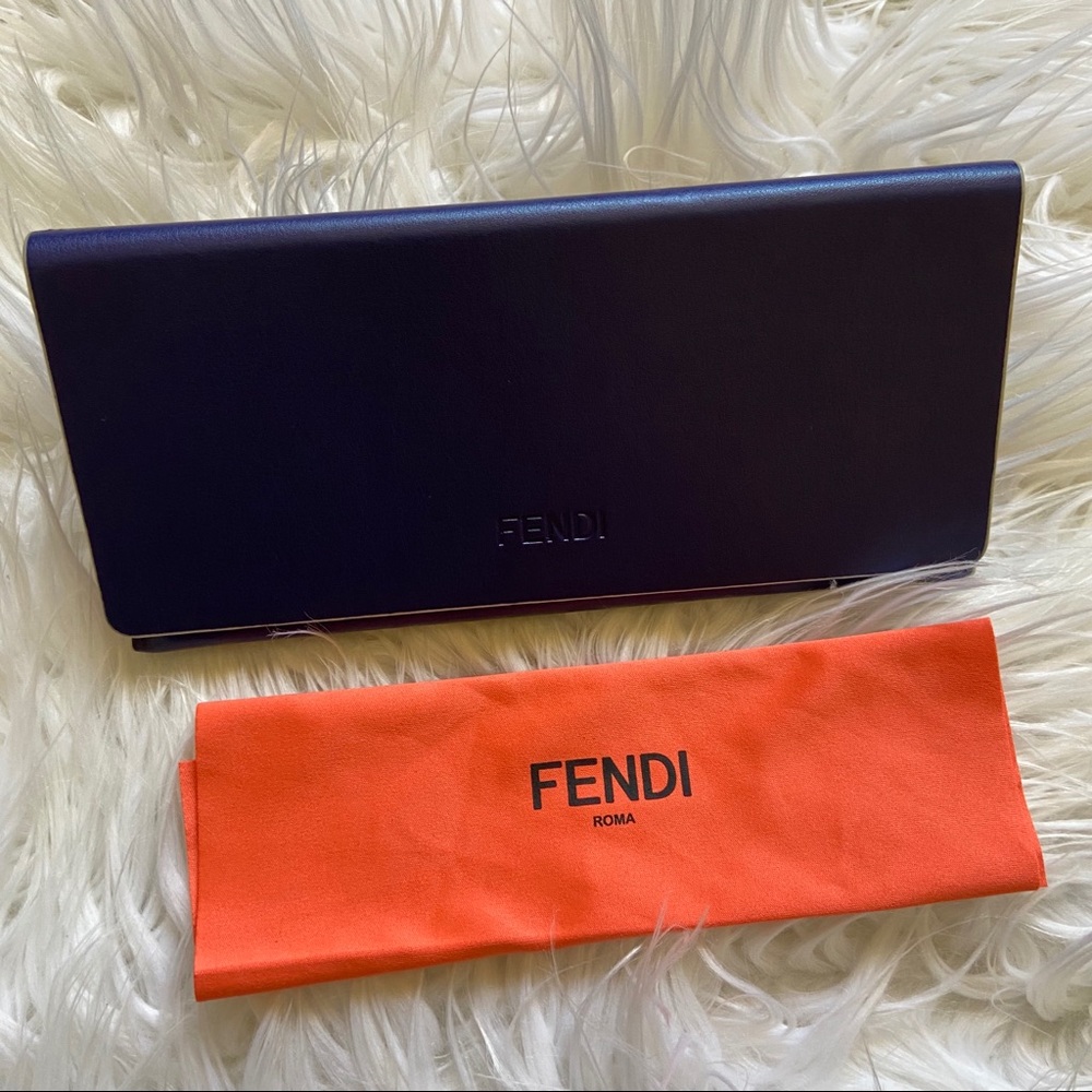 Fendi Triangle Sunglasses Case Magnetic Closure